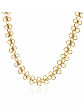 18K Gold Plated Floral Choker Necklace | Waterproof Jewelry